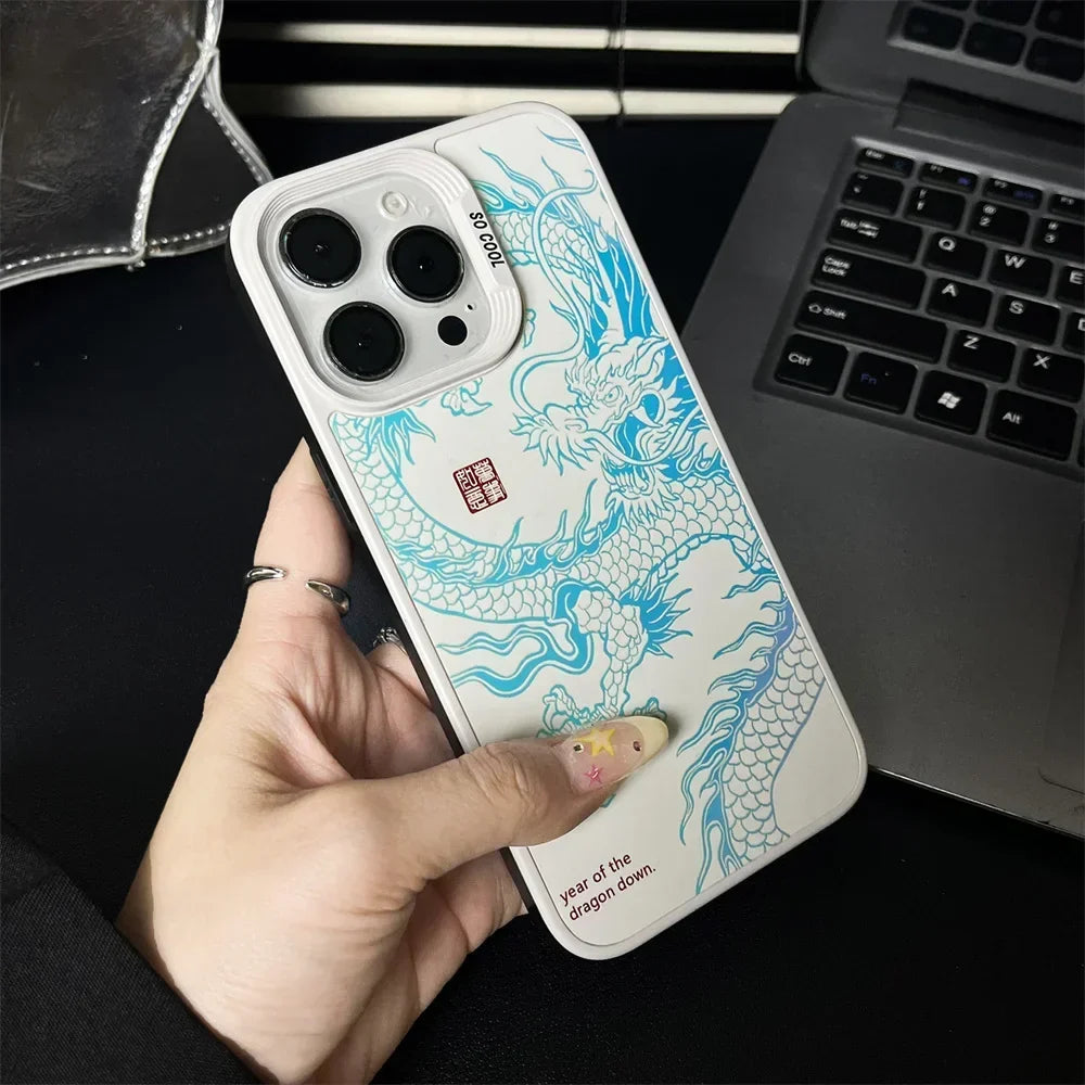 Fad Luminous Dragon Pattern Phone Case for iPhone