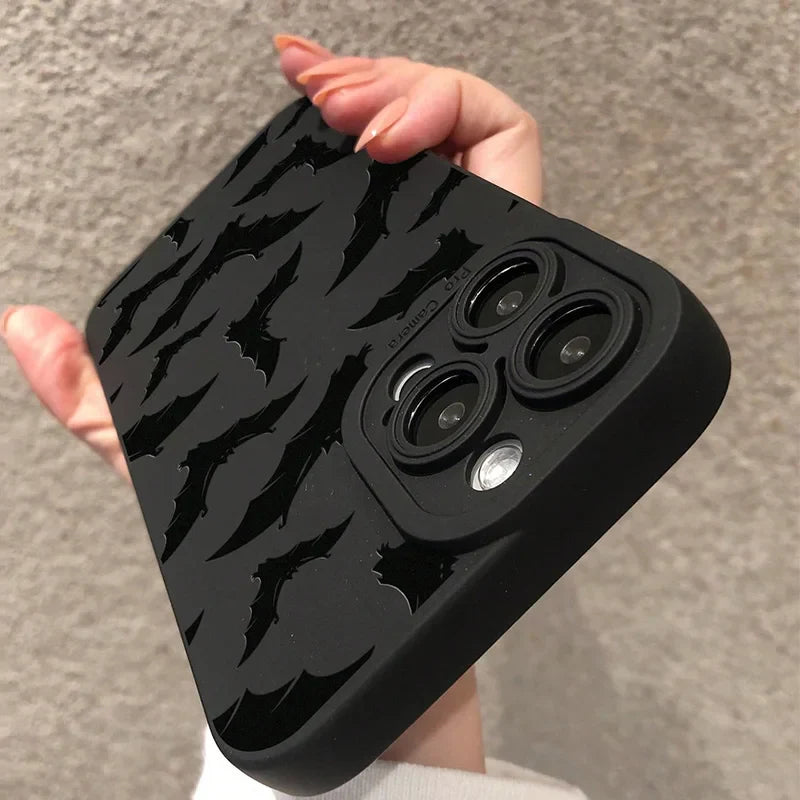 With Bat Print Silicone Phone Case For Samsung
