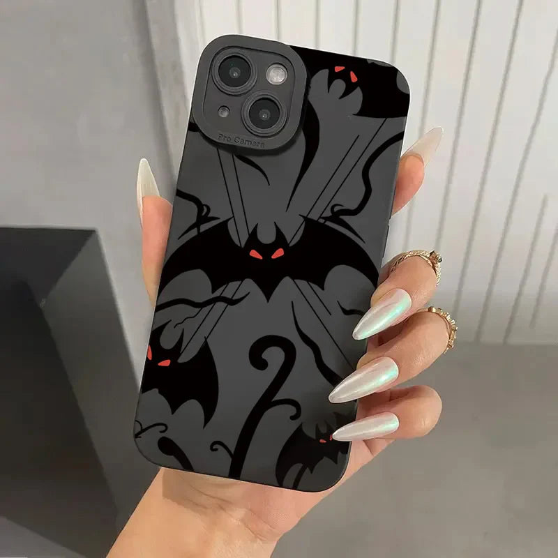 With Bat Print Silicone Phone Case For Samsung