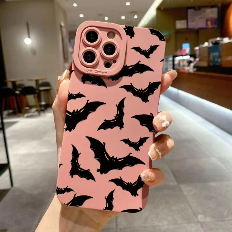 With Bat Print Silicone Phone Case For Samsung