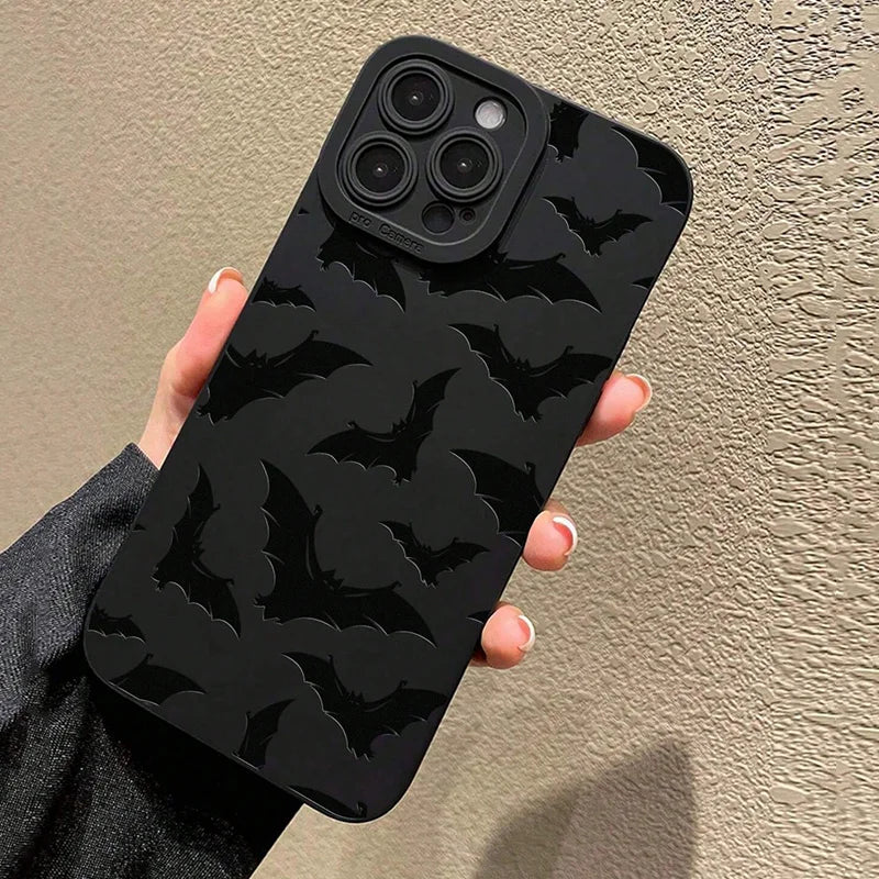 With Bat Print Silicone Phone Case For Samsung