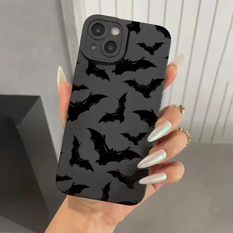 With Bat Print Silicone Phone Case For Samsung