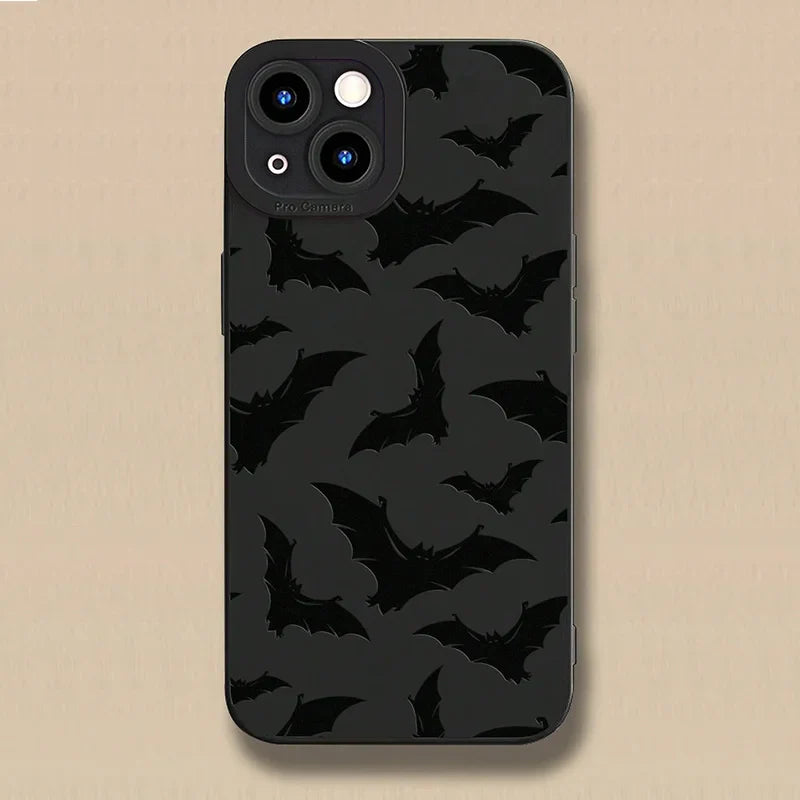 With Bat Print Silicone Phone Case For Samsung