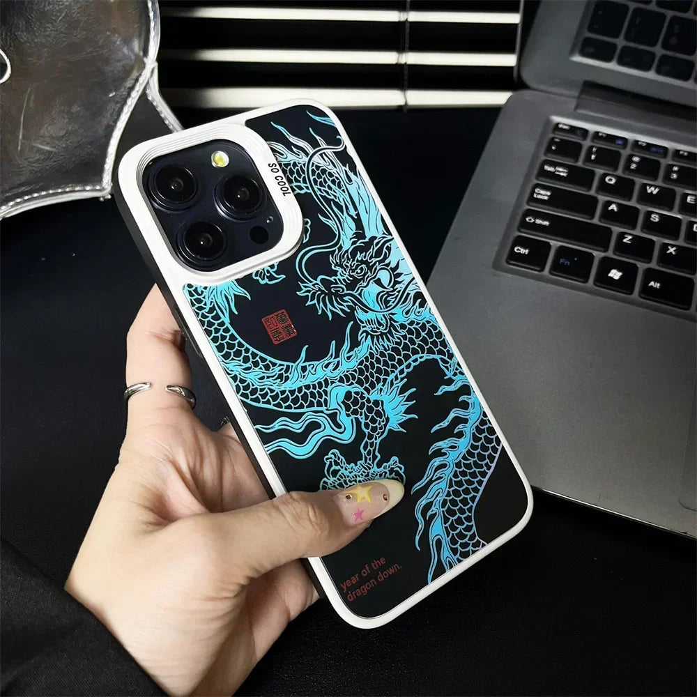 Fad Luminous Dragon Pattern Phone Case for iPhone