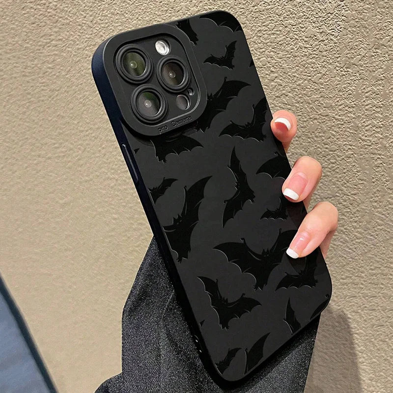 With Bat Print Silicone Phone Case For Samsung